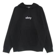 Zwarte Fleece Hoodie met Kangoeroezak Obey , Black , Heren