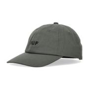 Gebogen klep pet 6 panel hoed HUF , Green , Heren