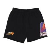 NBA Postgame Vintage Logo Fleece Shorts Mitchell & Ness , Black , Here...