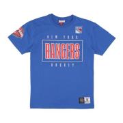 New York Rangers Logo Tee Mitchell & Ness , Blue , Heren