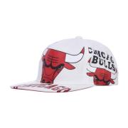 Chicago Bulls Platte Klep Pet Wit Mitchell & Ness , White , Heren