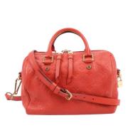 Pre-owned Leather handbags Louis Vuitton Vintage , Red , Dames