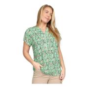 Groene Bloem Blouse Bloome.Sp24 Stijl 2-Biz , Multicolor , Dames