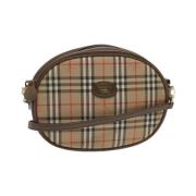 Pre-owned Cotton shoulder-bags Burberry Vintage , Beige , Dames