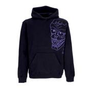 Skull Lichtgewicht Hoodie Zwart/Paars Iuter , Black , Heren