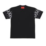 Flames Tee Zwart/Wit Vision OF Super , Black , Heren