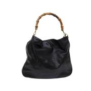 Pre-owned Leather handbags Gucci Vintage , Black , Dames