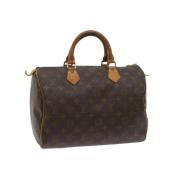 Pre-owned Canvas handbags Louis Vuitton Vintage , Brown , Dames