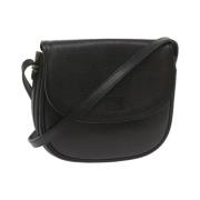 Pre-owned Leather shoulder-bags Burberry Vintage , Black , Dames