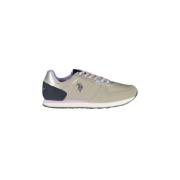 Zilveren Polyester Sneakers met Logo Print U.s. Polo Assn. , Beige , D...