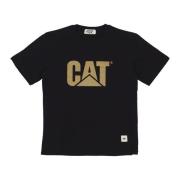 Logo Tee Korte Mouw T-shirt CAT , Black , Heren