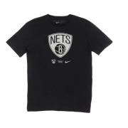 Brooklyn Nets Logo Tee Nike , Black , Dames