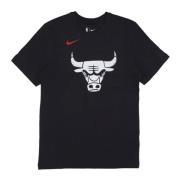 Chicago Bulls Logo Tee Zwart Nike , Black , Heren