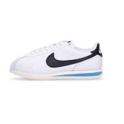 Lage Leren Schoen Wit/Zwart/Blauw Nike , White , Dames