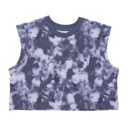 Wave Dye Crop Tank Top Nike , Purple , Dames