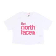 Wit Coordinates Crop Tee The North Face , White , Dames