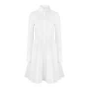 Witte Katoenen Poplin Overhemdjurk Nina Ricci , White , Dames