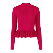 Ruffle Peplum Sweater in Roze Nina Ricci , Pink , Dames