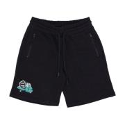 Zwarte Sweatpant Shorts Elastische Taille Dolly Noire , Black , Heren