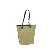 Pre-owned Canvas gucci-bags Gucci Vintage , Beige , Dames