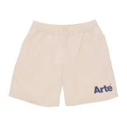 Art Logo Crème Nylon Shorts Arte Antwerp , Beige , Heren