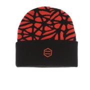 Rode Beanie Hoed met 3D Logo Dolly Noire , Red , Heren