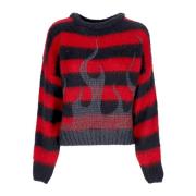 Vlammen Oversize Crew Neck Sweater Vision OF Super , Red , Dames