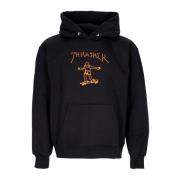 Zwart/Oranje Heren Sweatshirt Hoodie Thrasher , Black , Heren