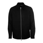 Zip Shirt Jas met Kraag Samsøe Samsøe , Black , Heren