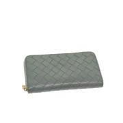 Pre-owned Leather wallets Bottega Veneta Vintage , Gray , Dames