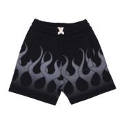 Vlammenprint Shorts Zwart/Grijs Vision OF Super , Black , Heren