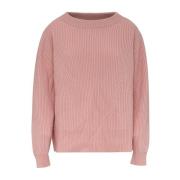 Luxe Roze Cashmere Top Malo , Pink , Dames