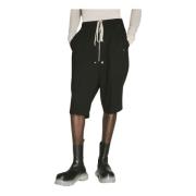 Wollen Pods Shorts met Zakken Rick Owens , Black , Heren