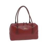 Pre-owned Leather shoulder-bags Burberry Vintage , Red , Dames