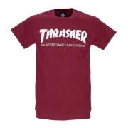 Skatemag Tee Heren T-shirt Maroon/Wit Thrasher , Brown , Heren