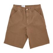 Bruin Gewassen Korte Stoffen Broek Carhartt Wip , Brown , Heren