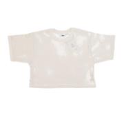 Mesh Top Tee Unbleached T-Shirt Obey , Beige , Dames