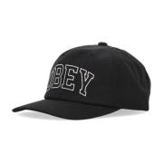 Klassieke Snapback Zwarte Gebogen Klep Pet Obey , Black , Heren