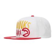 Atlanta Hawks Platte Klep Snapback Pet Mitchell & Ness , White , Heren