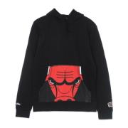 Chicago Bulls Cropped Logo Hoodie Mitchell & Ness , Black , Heren