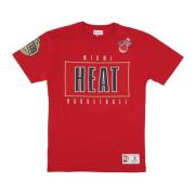 Miami Heat Vintage Logo Tee Mitchell & Ness , Red , Heren