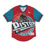 Detroit Pistons Mesh V-neck Jersey Mitchell & Ness , Multicolor , Here...