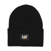 Gebreide muts met logopatch CAT , Black , Heren