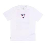 Wit Crew Neck Tee met Logo Element , White , Heren