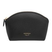 Stijlvolle Toilettas met Logo Detail Emporio Armani , Black , Dames