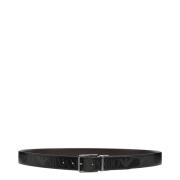 Logo Gesp Omkeerbare Riem Emporio Armani , Black , Heren