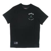 PSG Logo T-shirt Zwart/Groen Jordan , Black , Heren