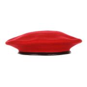 Rode Wolle Platte Pet Hoed Kangol , Red , Heren