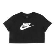 Crop Icon T-shirt Nike , Black , Dames