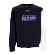 NBA Courtside Crewneck Sweatshirt Zwart Nike , Black , Heren